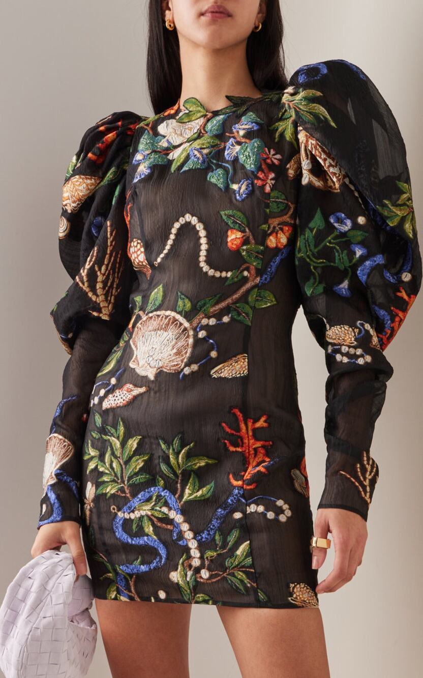 Oscar de la Renta Size 8 Pietra Dura fil coupé mini dress